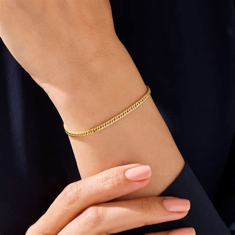 gold bravelet - real gold bracelet for women.